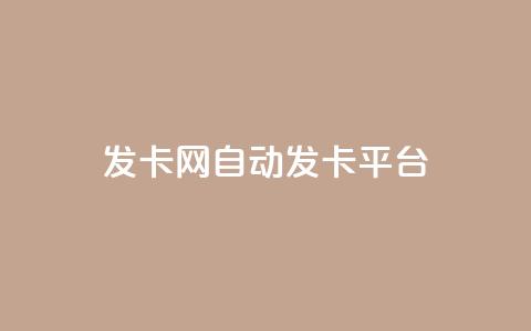 发卡网自动发卡平台 - 自动发卡平台优惠发卡网盘点！  第1张