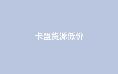 卡盟货源低价 - 低价卡盟货源获取攻略分享！  第1张
