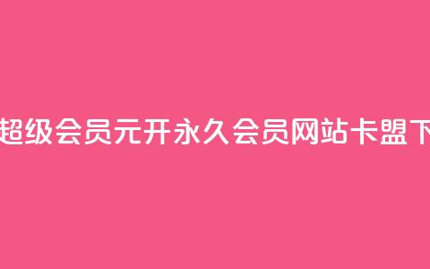 qq代充超级会员 - 1元开永久q会员网站卡盟  第1张