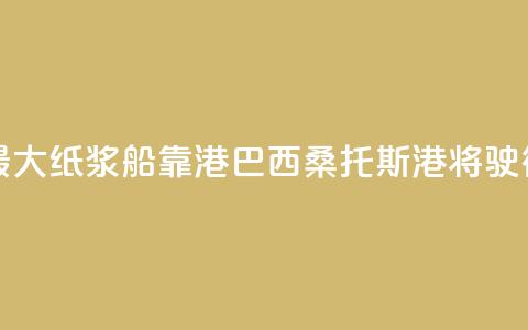 世界最大纸浆船靠港巴西桑托斯港将驶往中国  第1张