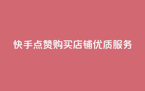 快手点赞购买店铺优质服务  第1张
