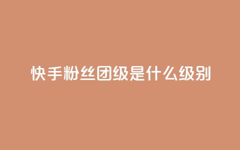 快手粉丝团62级是什么级别-简单解析  第1张