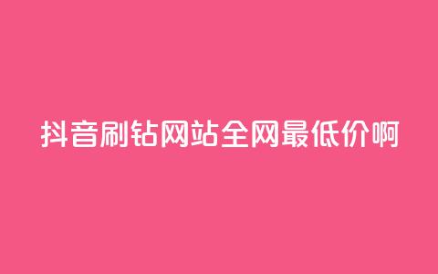 抖音刷钻网站全网最低价啊,qq空间点赞 购买网站 - 拼多多最后0.01碎片 拼多多如何跳转  第1张