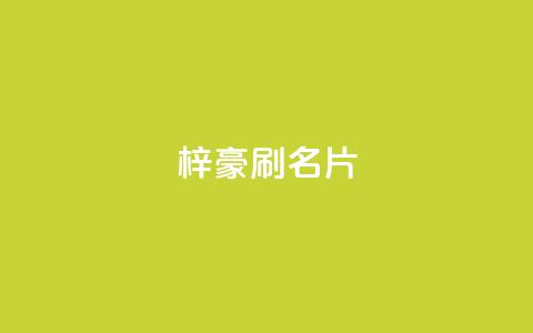梓豪刷名片,发卡网货源 - 拼多多刀 拼多多助力免单在哪里查看  第1张