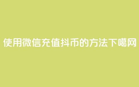 使用微信充值抖币的方法  第1张