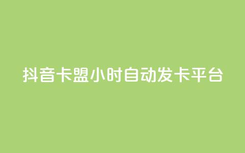 抖音卡盟24小时自动发卡平台,dy24小时下单平台评论 - dy业务自助下单软件下载安装 dy业务低价自助下单转发  第1张