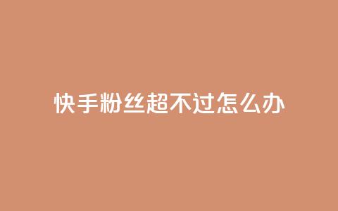 快手粉丝超不过1980怎么办,vip影视会员一手货源批发 - 全网低价下单平台 qq业务网  第1张