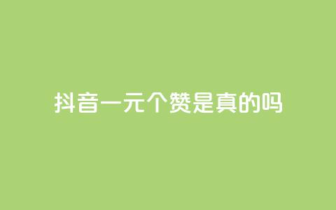 抖音一元100个赞是真的吗 - 抖音一元买100个赞的真实性揭秘!  第1张