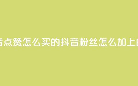 一元抖音点赞怎么买的 - 抖音粉丝怎么加上的  第1张