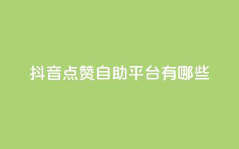 抖音点赞自助平台有哪些,快手点赞充赞 - dy业务全网最低价 快手点赞下单微信付款  第1张