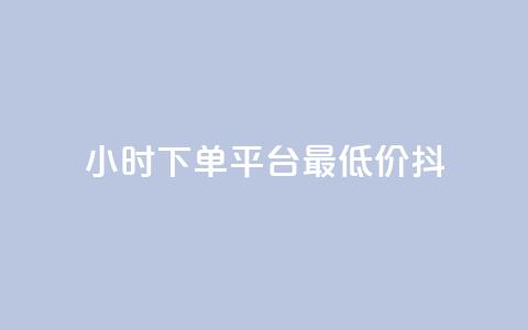 24小时下单平台最低价抖,dy播放量业务 - 抖音业务点赞真人 24小时QQ空间访客  第1张