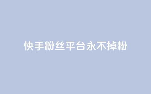快手粉丝平台+永不掉粉,抖音业务低价自助平台超低价 - 评论点赞业务 自助平台  第1张