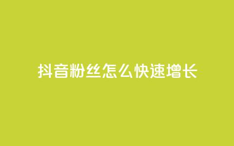 抖音粉丝怎么快速增长 - 抖音快速增加粉丝的有效策略与方法。  第1张