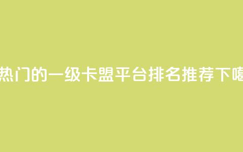 最热门的一级卡盟平台排名推荐  第1张