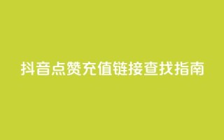 抖音点赞充值链接查找指南