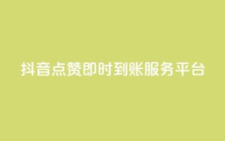 抖音点赞即时到账服务平台