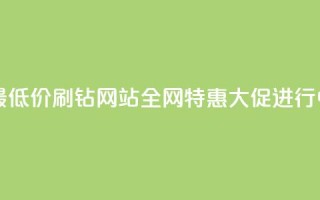 最低价！刷钻网站全网特惠大促进行中