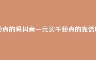 抖音1元1000粉真的吗 - 抖音一元买千粉真的靠谱吗！