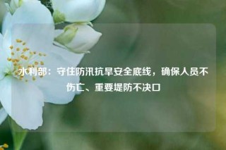 水利部：守住防汛抗旱安全底线，确保人员不伤亡、重要堤防不决口