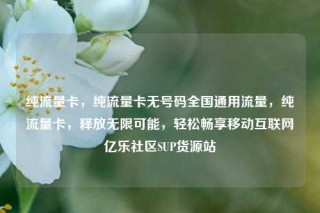 纯流量卡，纯流量卡无号码全国通用流量，纯流量卡，释放无限可能，轻松畅享移动互联网亿乐社区SUP货源站