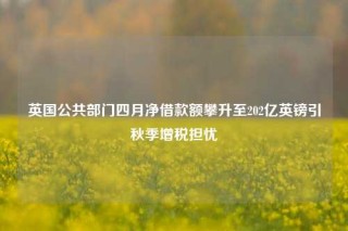 英国公共部门四月净借款额攀升至202亿英镑引秋季增税担忧