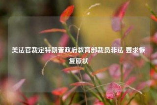 美法官裁定特朗普政府教育部裁员非法 要求恢复原状